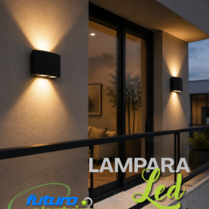 Lámpara LED de Pared Bidireccional Negra – Diseño Minimalista