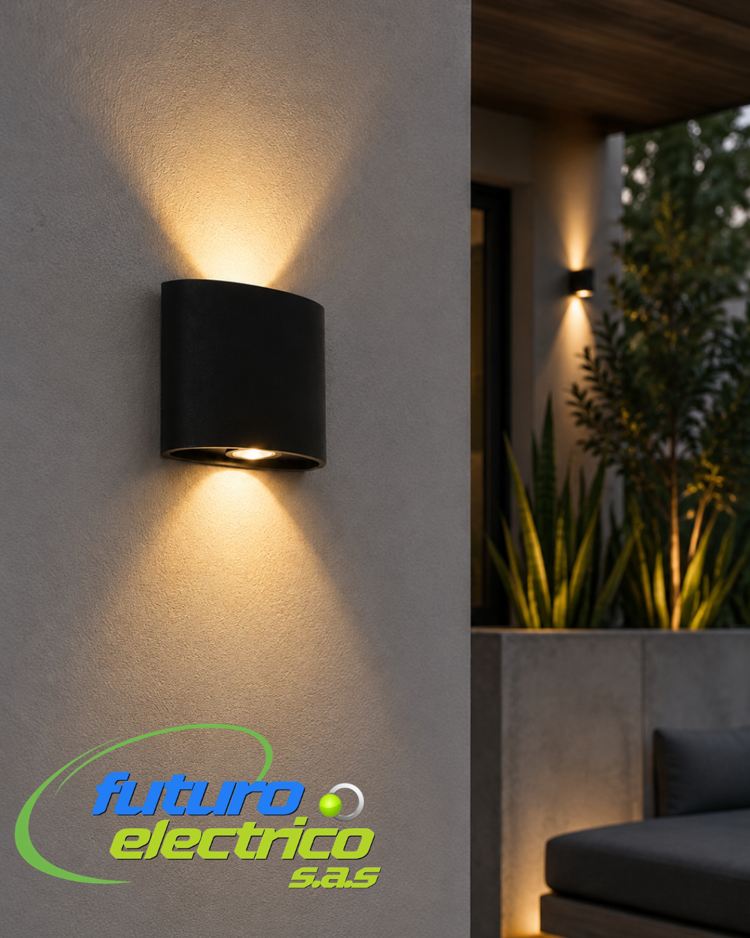 Lámpara LED de Pared Exterior – 1 Luz